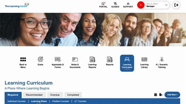 Performance Pro/The Learning Center Screenshots